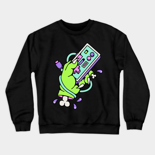 Hand zombie gamer Crewneck Sweatshirt by Bojes Art